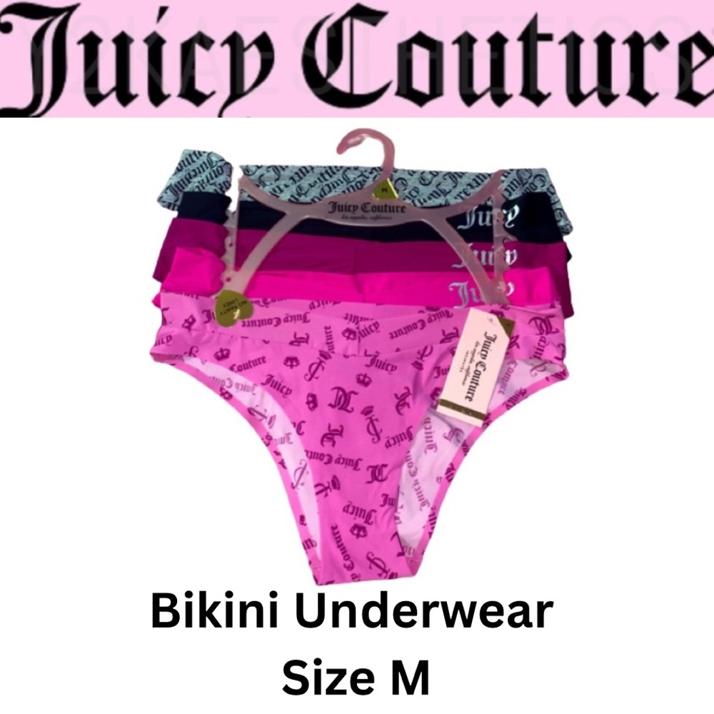 NEW Juicy Couture Bikini Underwear 5 Pack Size Medium